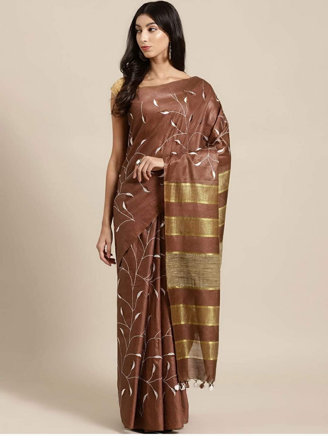 Bhagalpuri semi tusser saree
