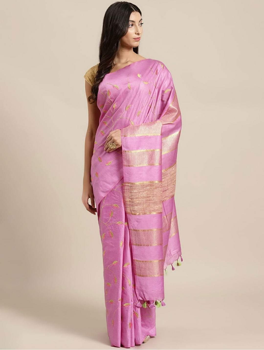 Bhagalpuri semi tusser saree
